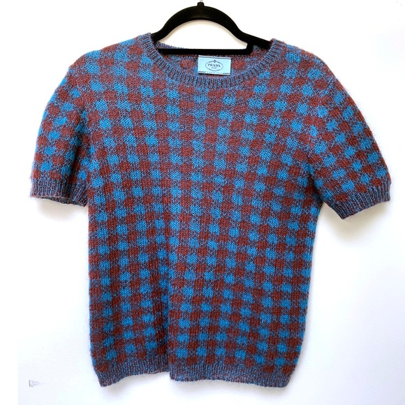 Prada Sweaters - Prada Short Sleeved Mohair Sweater
